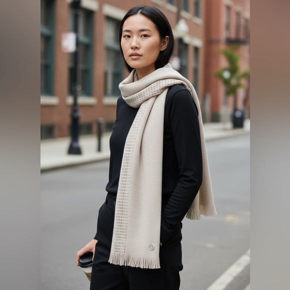 Calvin Klein Accessories - Calvin Klein Light Gray Oblong Scarf